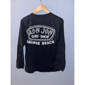 Ron Jon Surf Shop Orange Beach Long Sleeve T Shirt Black Size S‎